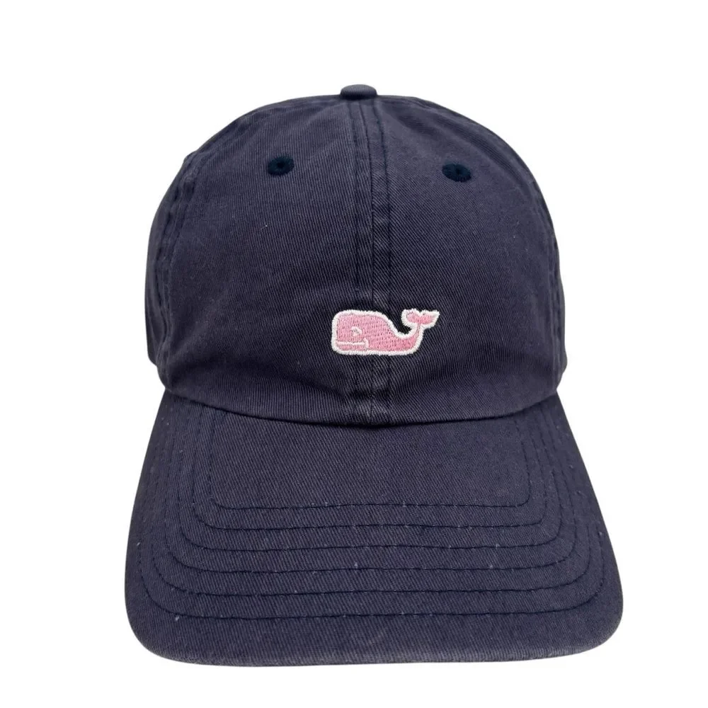 Vineyard Vines Whale Slideback Hat Blue Adjustable Embroidered Whale Logo
